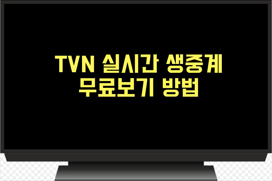 TVN 실시간 생중계 무료보기 방법