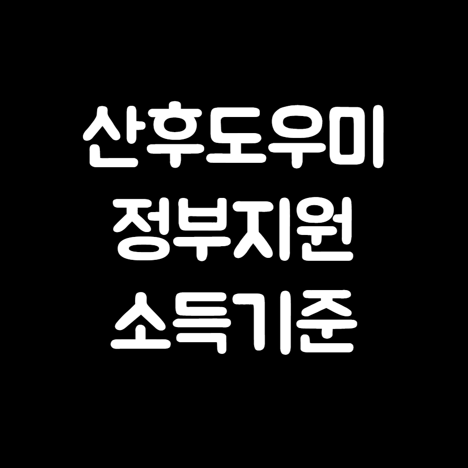 산후도우미 소득기준