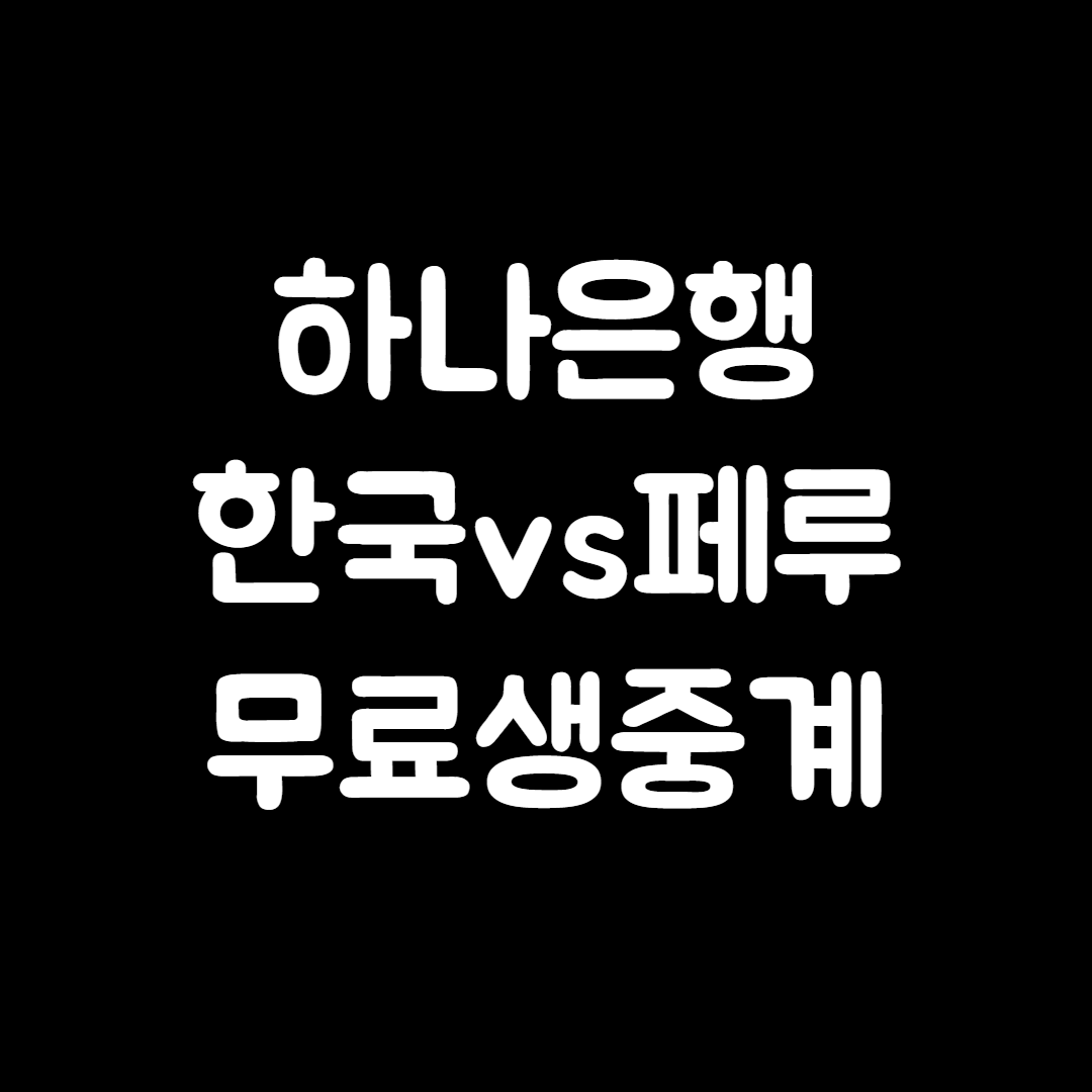 한국 페루 엘살바도르 하나은행 친선경기