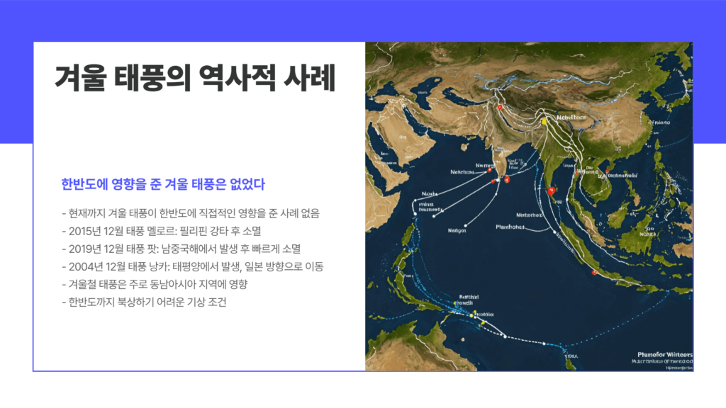 겨울 태푸으이 역사적 사례