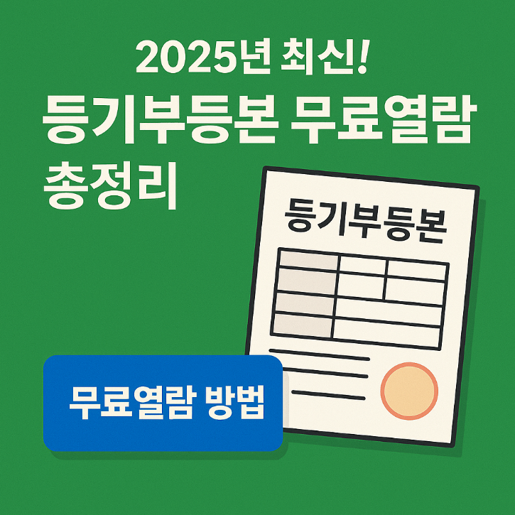 등기부등본 무료열람 방법