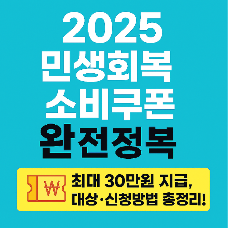 민생회복소비쿠폰 완정정복