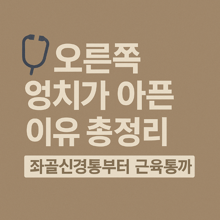 오른쪽 엉치가 아픈 이유 총정리｜좌골신경통부터 근육통까지