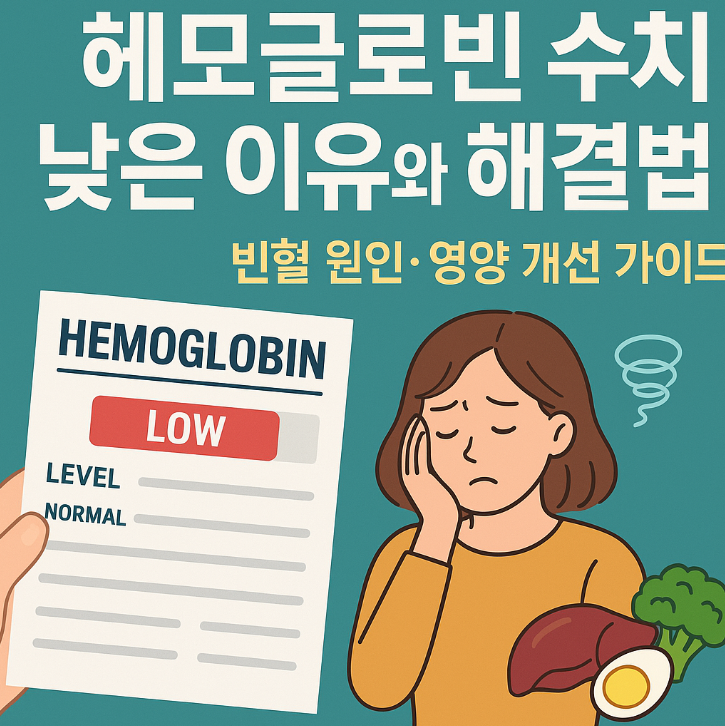 헤모글로빈 수치 낮은 이유와 해결법 빈혈 원인 영양 개선 가이드