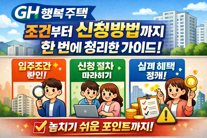 GH행복주택 조건부터 신청방법까지 한 번에 정리한 가이드