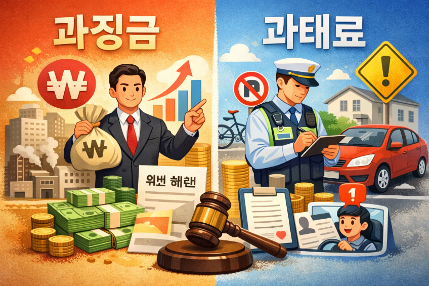 과징금 과태료 차이 한눈에 정리｜헷갈리면 꼭 보세요