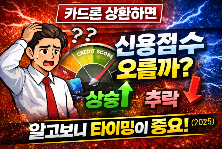 카드론 상환하면 신용점수 오를까 실제 반영 시점 정리 (2025)