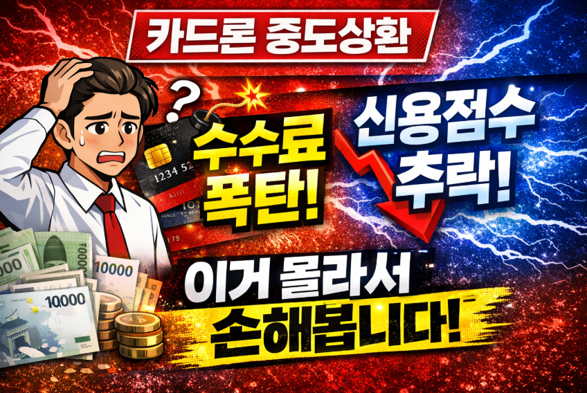 카드론 중도상환 수수료, 이거 모르고 하면 손해봅니다 (2025)