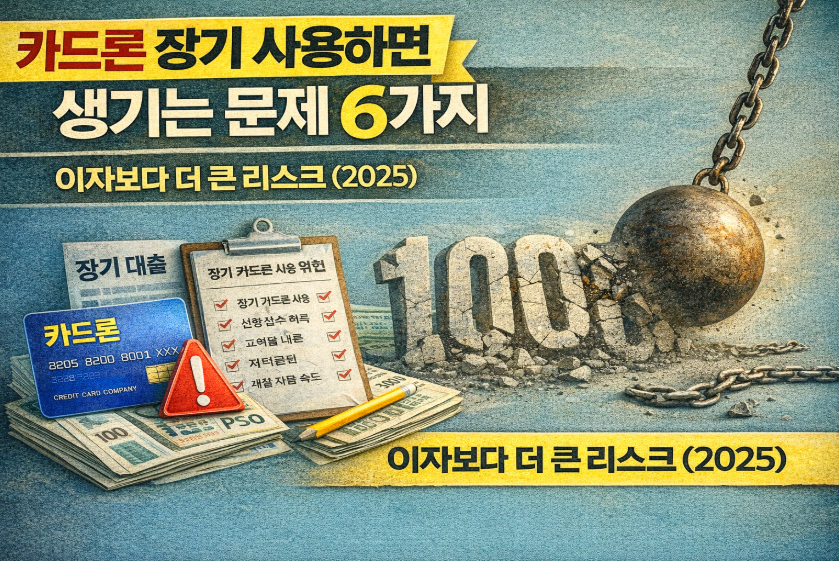 카드론 장기 사용하면 생기는 문제