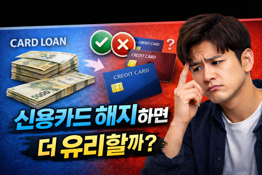 카드론 갚고 신용카드 해지하면 더 유리할까