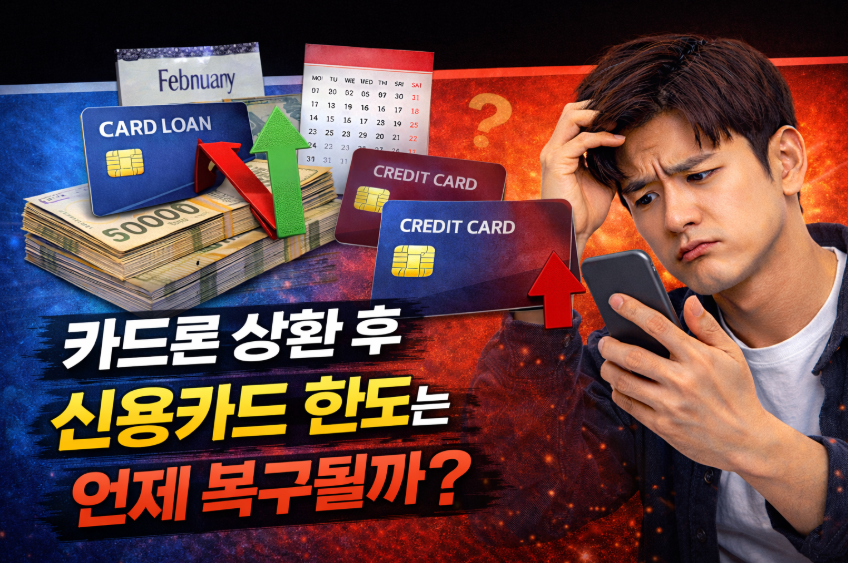 카드론 상환 후 신용카드 한도는 언제 복구될까