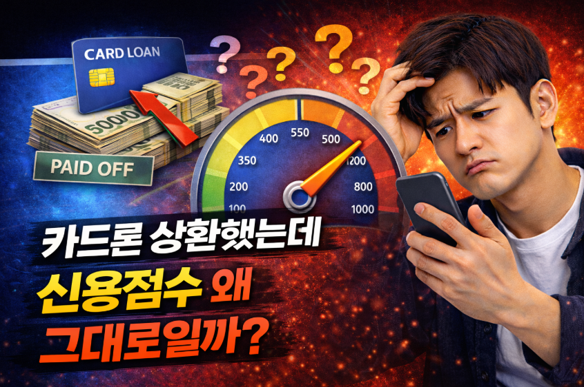 카드론 상환했는데 신용점수 왜 그대로일까