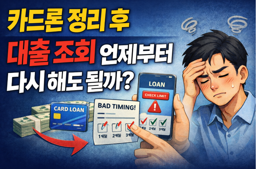 카드론 정리 후 대출 조회, 언제부터 다시 해도 될까