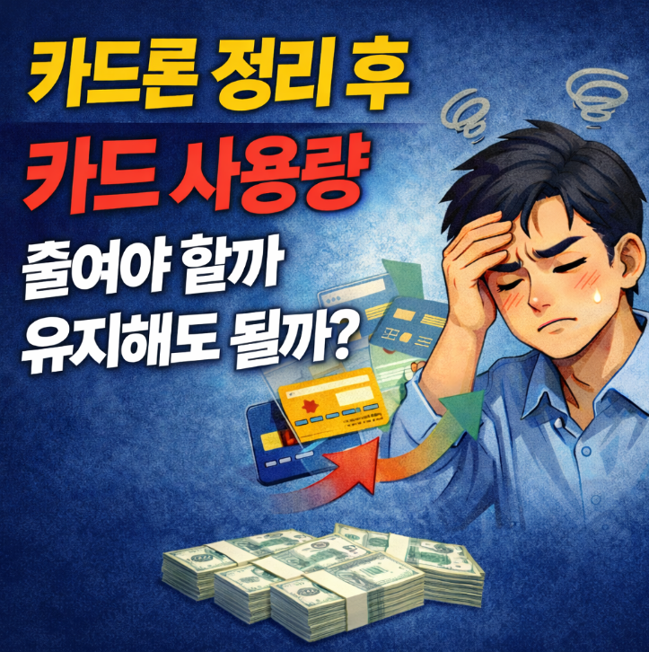 카드론 정리 후 카드 사용량, 줄여야 할까 유지해도 될까
