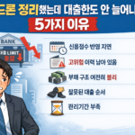 카드론 정리 후에도 대출한도 안 늘어나는 이유 5가지