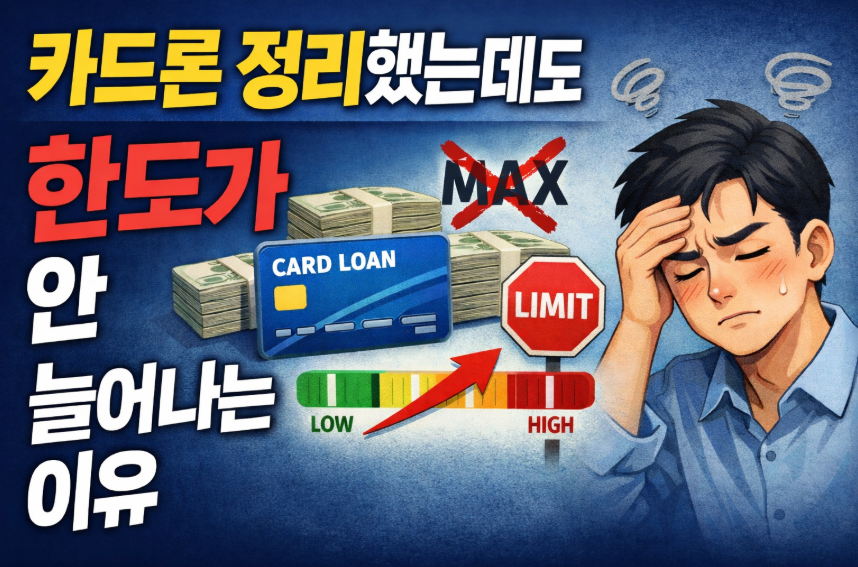 카드론 정리했는데도 한도가 안 늘어나는 이유