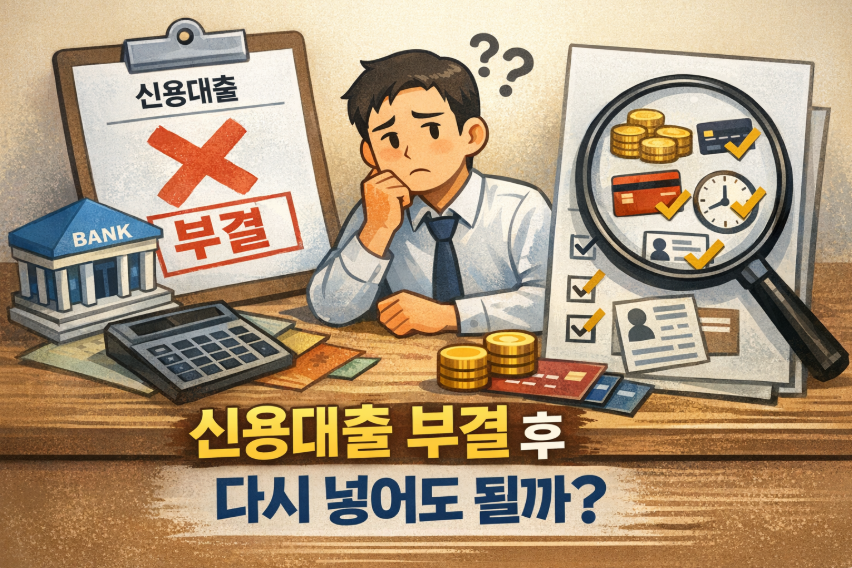 은행 신용대출 부결 후 바로 다시 넣어도 될까