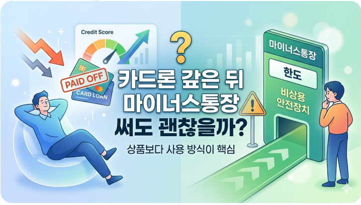 카드론 갚은 뒤 마이너스통장 써도 괜찮을까