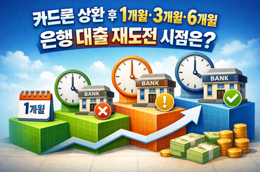카드론 상환 후 1개월 3개월 6개월, 은행 대출 재도전 시점은 어떻게 다를까
