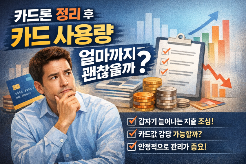 카드론 정리 뒤 카드 사용량, 얼마나 줄여야 괜찮을까