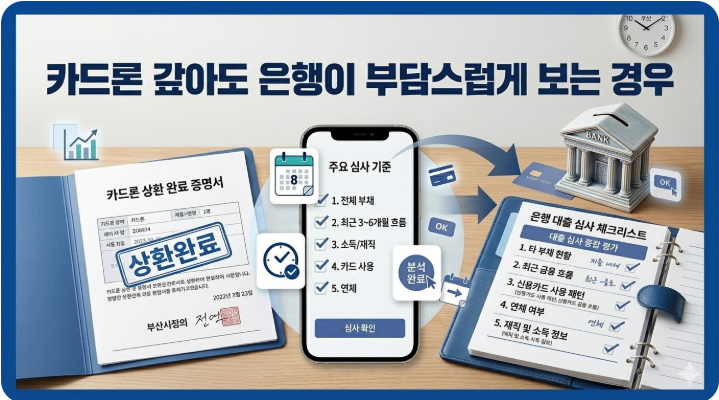카드론 정리했는데도 은행이 부담스럽게 볼 수 있는 경우