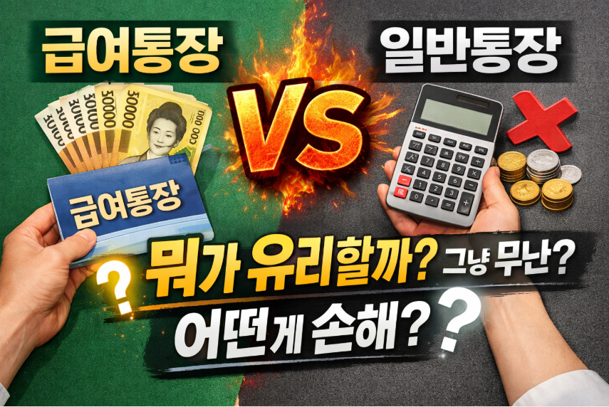 급여통장 일반통장 차이 완벽 정리｜혜택·조건·선택 기준 한눈에 비교