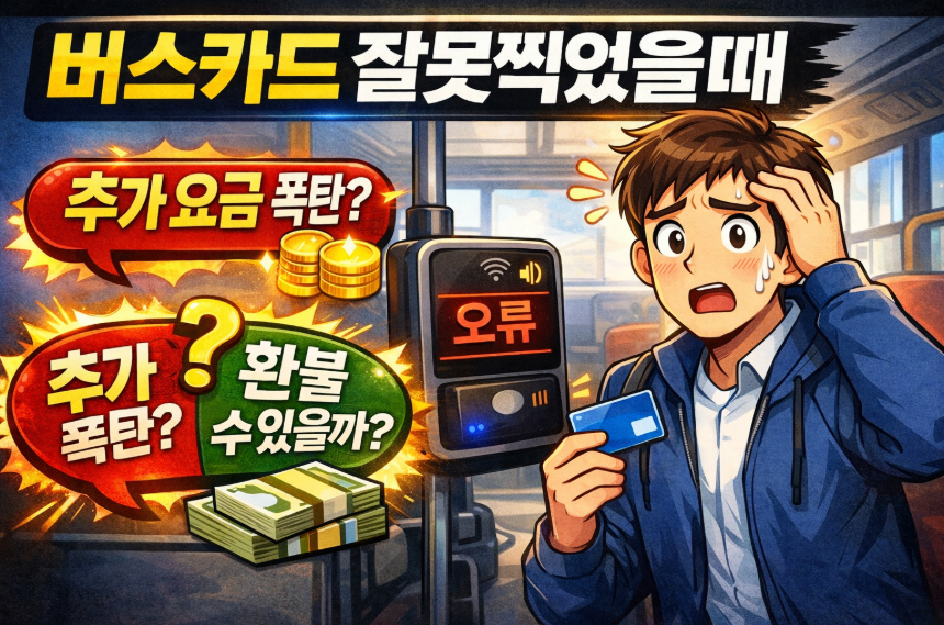 버스카드 잘못찍었을때 대처법 총정리 (환불 가능 여부 + 상황별 해결법)