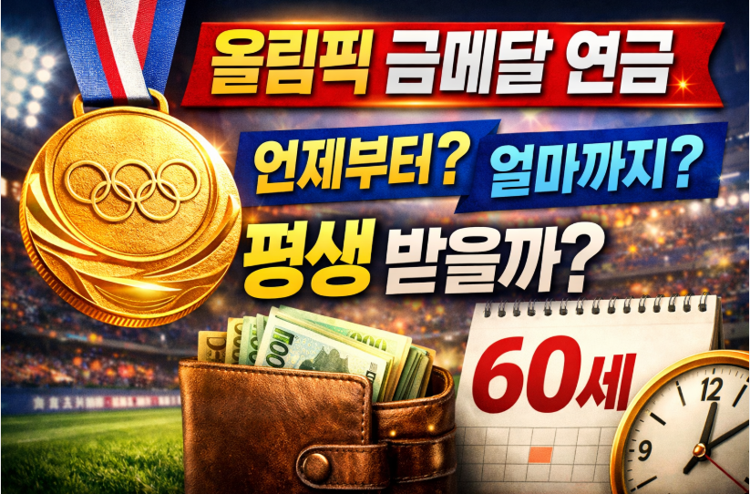 올림픽 금메달 연금 기간, 평생 받을까 지급 시점·금액 기준 총정리