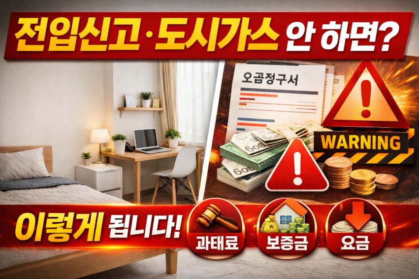 원룸 도시가스 전입신고 안하면 과태료·보증금·요금 문제 한 번에 정리