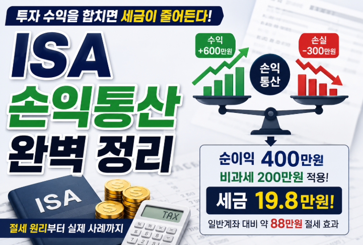 ISA 투자 손실 발생 시 세금 혜택 및 손익통산 계산 총정리