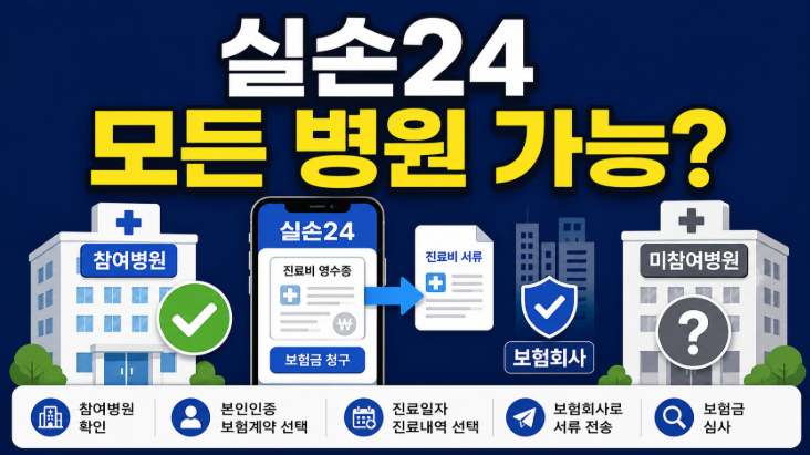 실손24 청구 방법과 참여병원 확인, 서류 없이 안 되는 경우