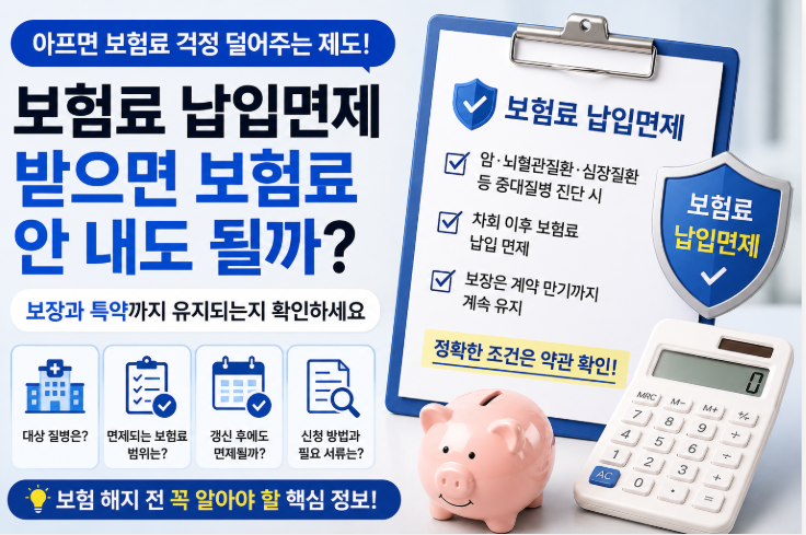 보험료 납입면제 받으면 보험료 안 내도 될까 보장과 특약 확인 방법