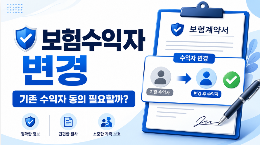 보험수익자 변경 방법, 기존 수익자 동의가 필요할까