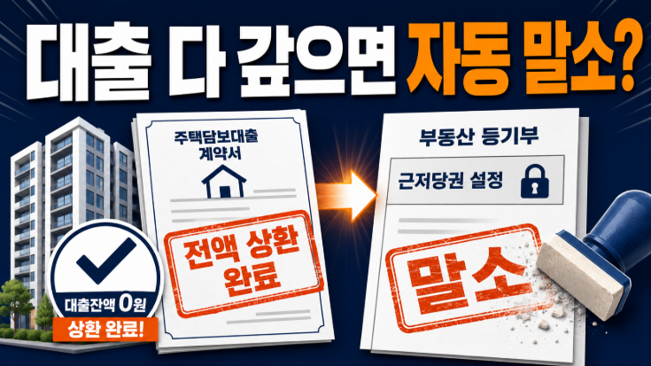 주택담보대출 완납 후 근저당권 말소 방법, 안 하면 생기는 일과 셀프 비용