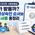사망보험금 수익자 미지정이면 누가 받을까 법정상속인 순서와 청구서류