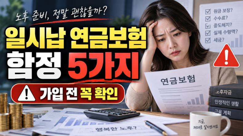 삼성생명 다이렉트 일시납 연금보험 가입 전 꼭 볼 ‘함정’ 5가지